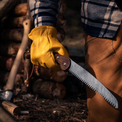 Söderfors Foldable Saw 250 mm - Walnut & Damascus Steel