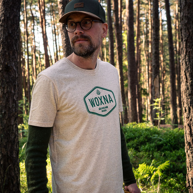 Woxna håndstemplet logo-t-skjorte